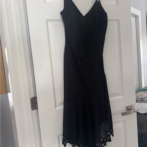 R&M Richards Black Asymmetrical Dress